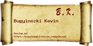 Bugyinszki Kevin névjegykártya